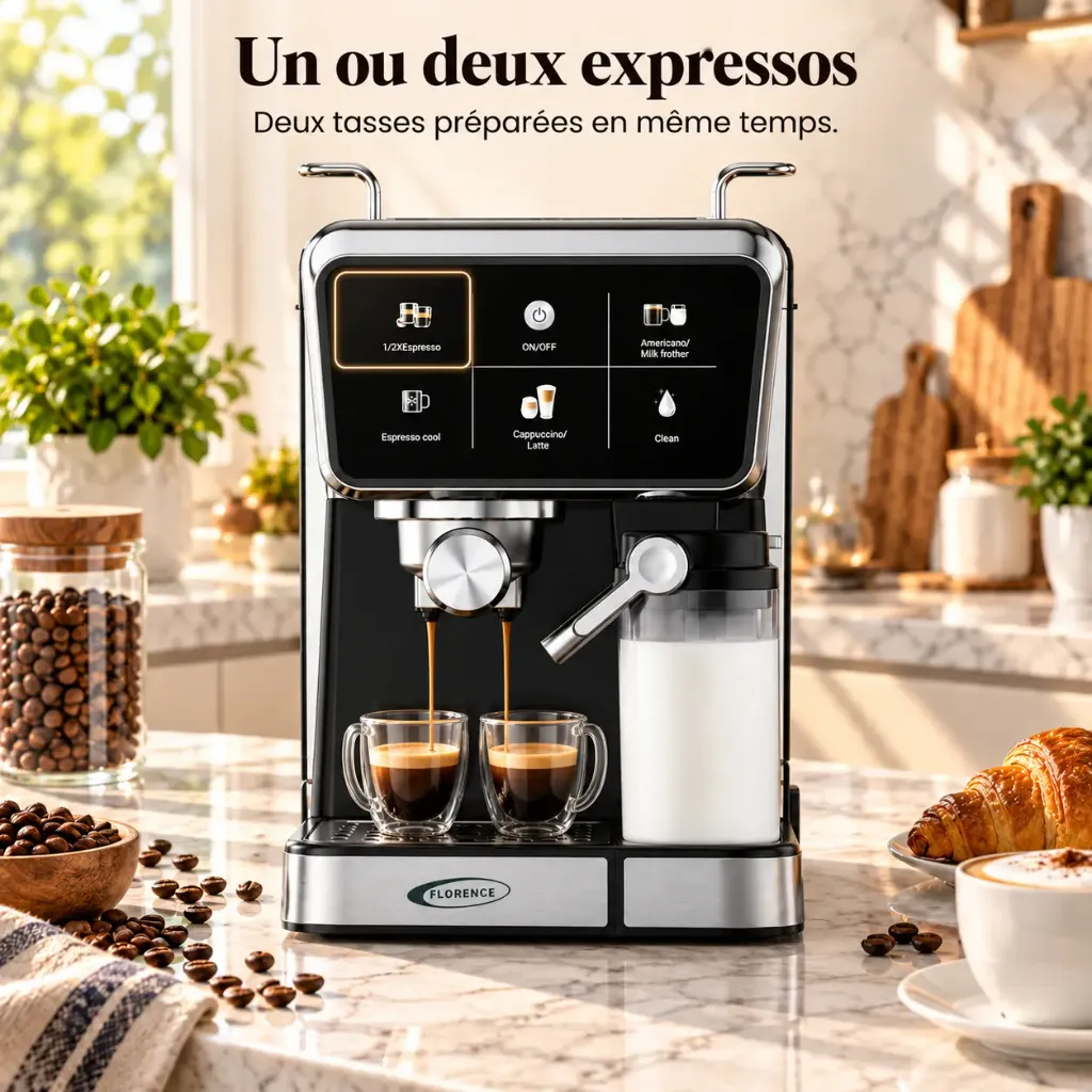 Machine a Café Expresso Et Capsule 5 En 1 Florence 1350W.webp