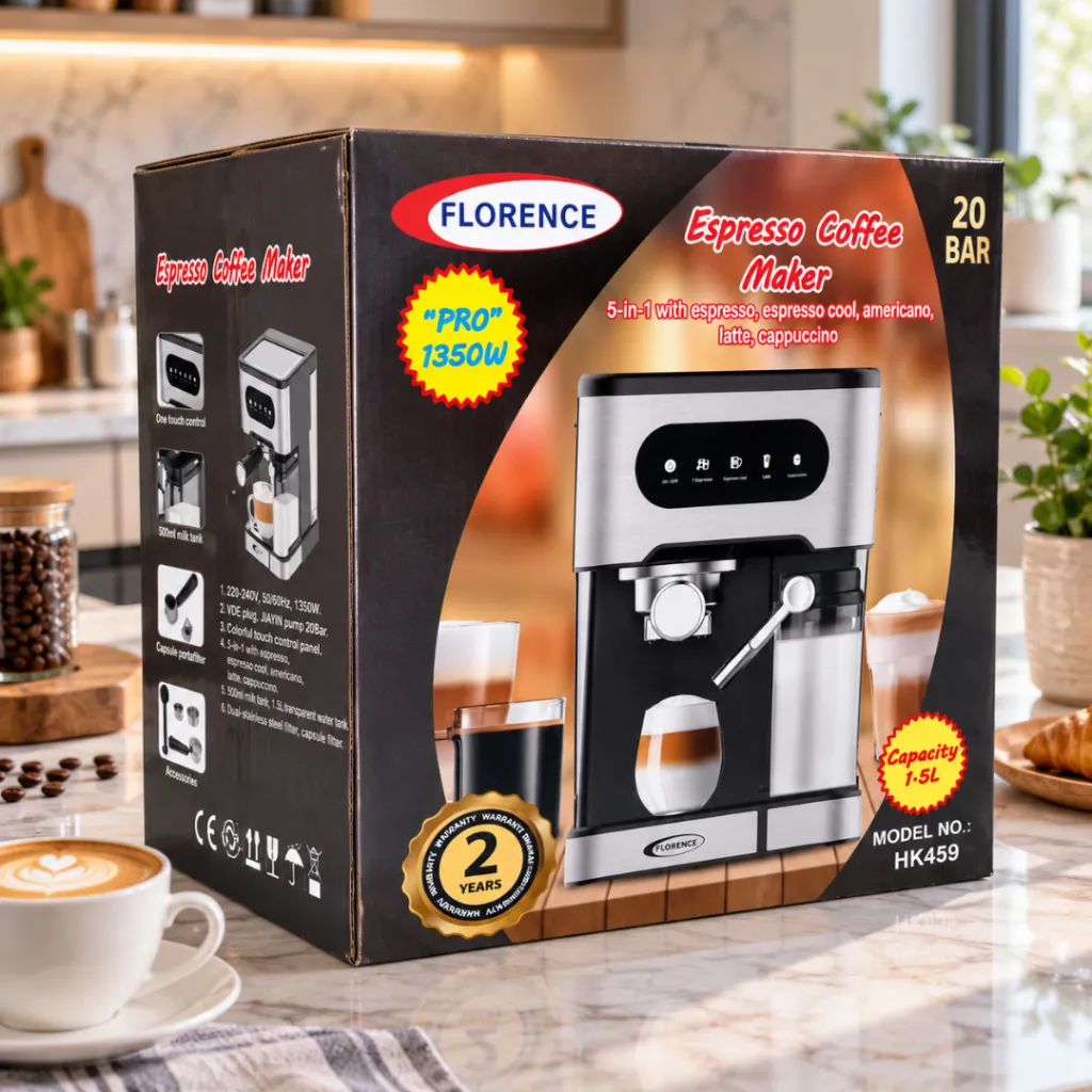 Machine A Café Expresso Et Capsule 5 En 1 Florence 1350W (3).webp