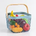 Panier de Rangement Carré en Métal-Bleu (3).webp