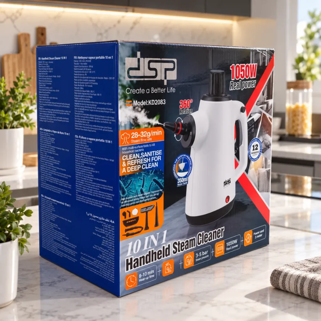 Nettoyeur Vapeur Electrique DSP – 350ml – Blanc (1).webp