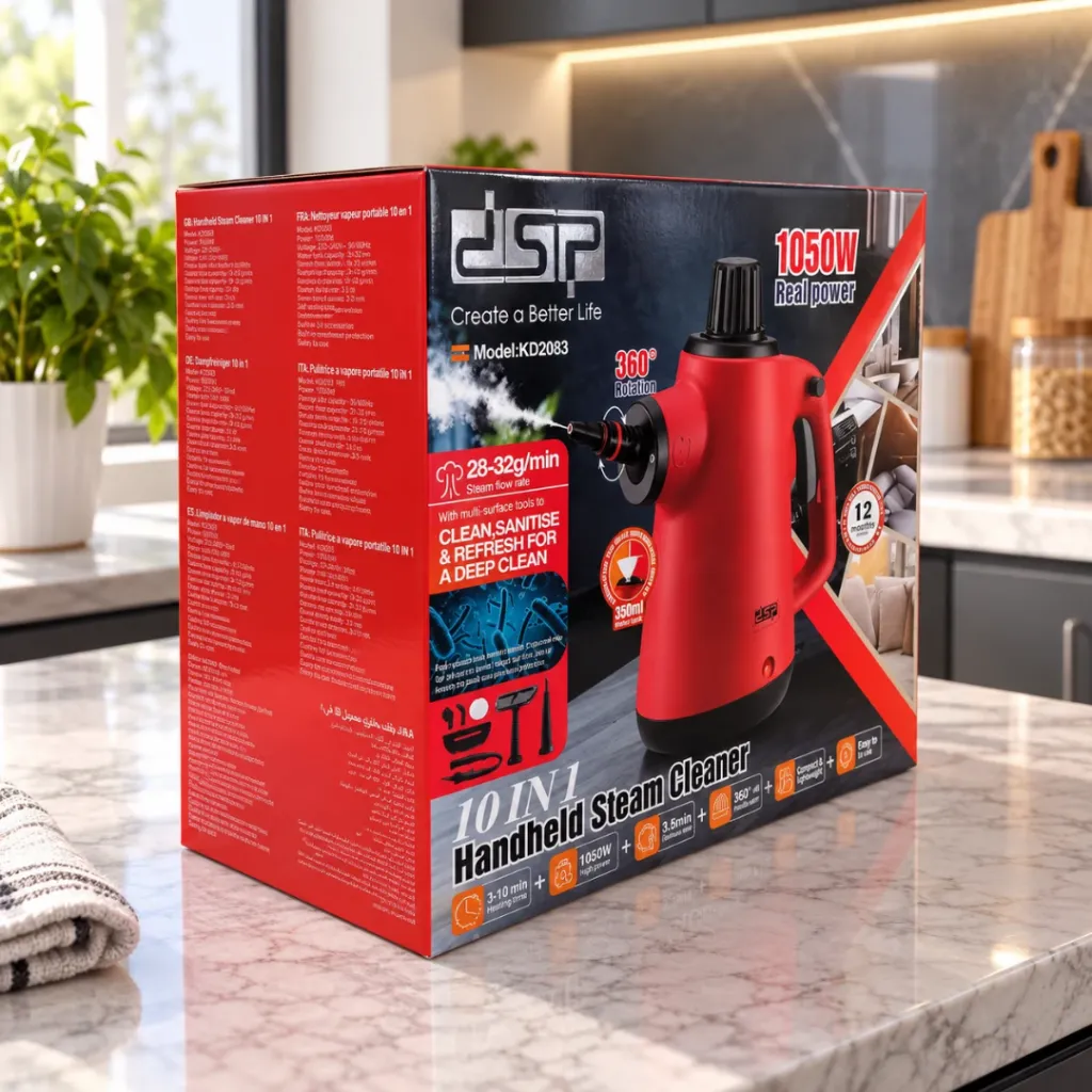 Nettoyeur Vapeur Electrique DSP – 350ml – Rouge (1).webp