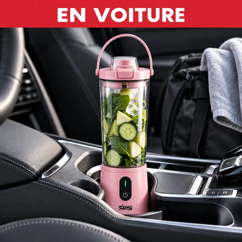 Mini Blender Rechargeable DSP 110W 400ml – Rose (3).webp