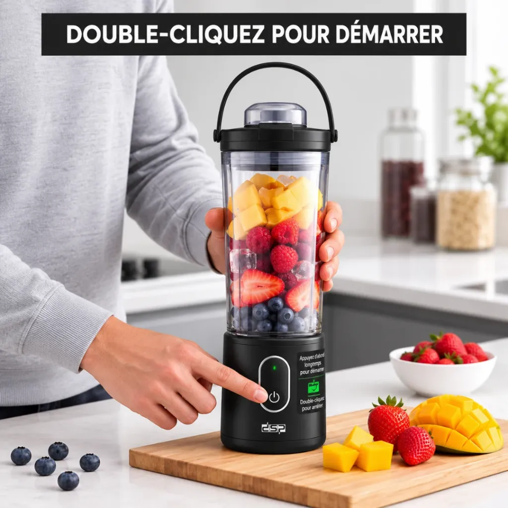 Mini Blender Rechargeable DSP 110W 400ml – Noir (6).webp