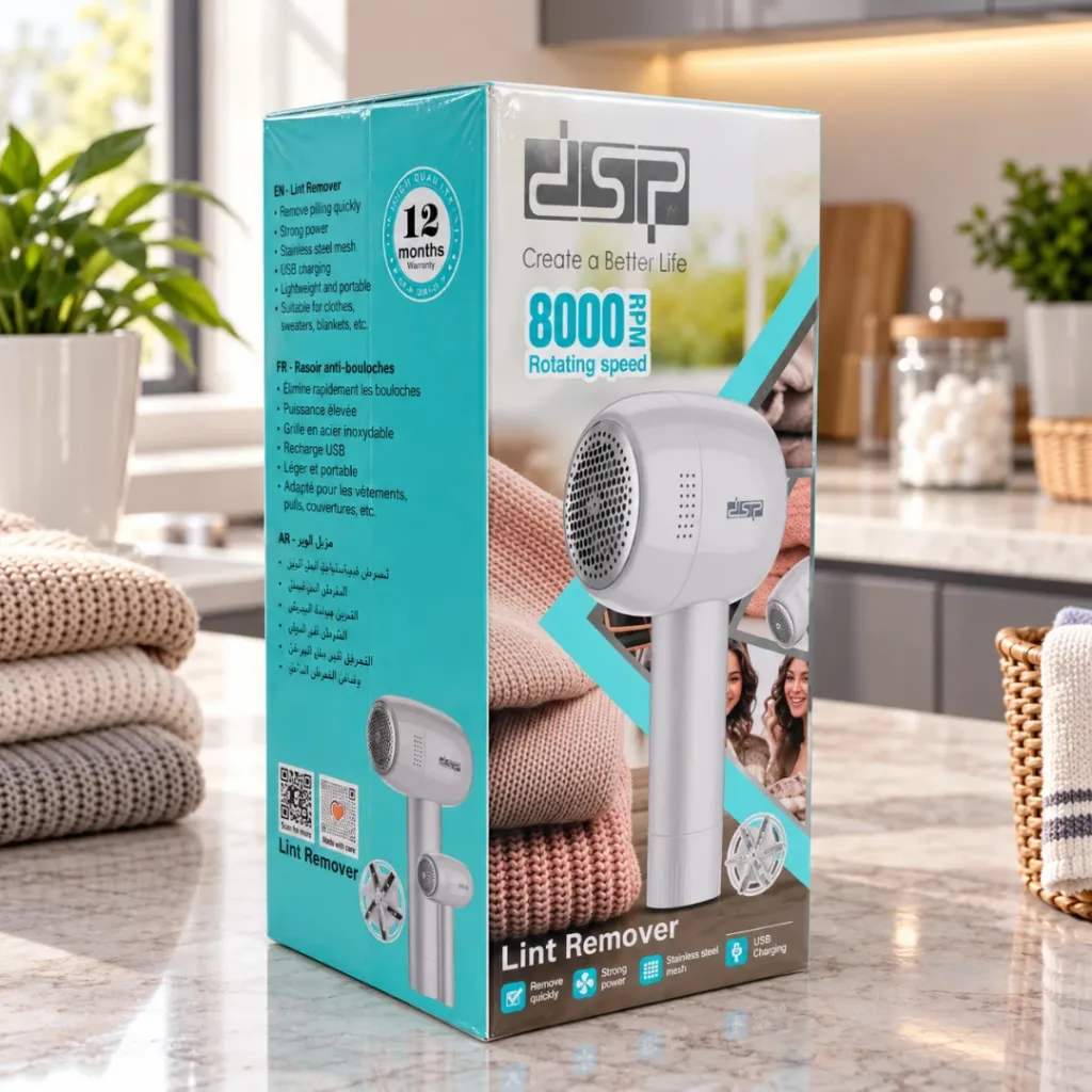Rasoir Anti-bouloche Rechargeable DSP - 5W - Blanc (1).webp