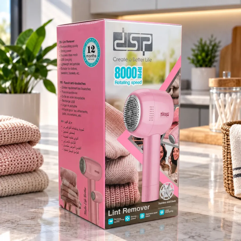 Rasoir Anti-bouloche Rechargeable DSP - 5W - Rose (1).webp