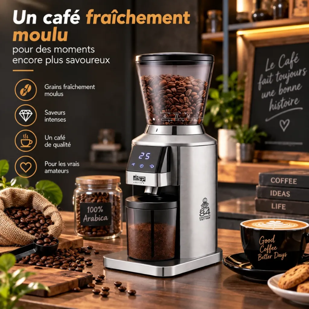 Moulin A Café Electrique DSP – 180W – 300g (2).webp