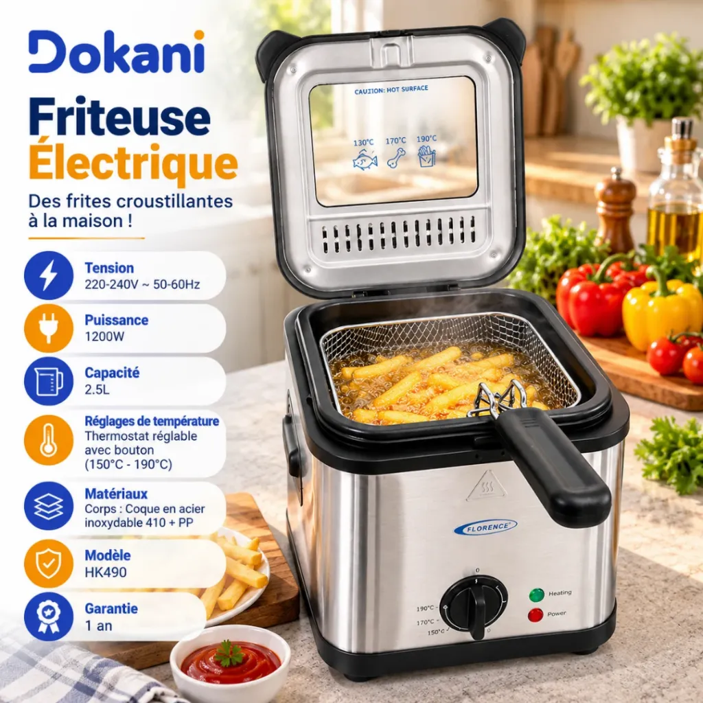 Friteuse Electrique Florence 2,5L - 1200W (2).webp