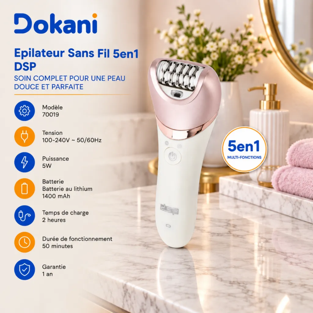 Epilateur Sans Fil 5en1 DSP - 5W.webp