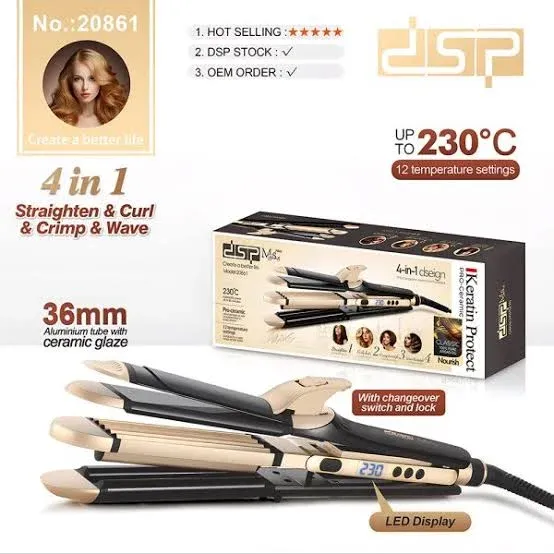 Plaque Cheveux DSP 4 en 1 – 60W – 230°C.webp