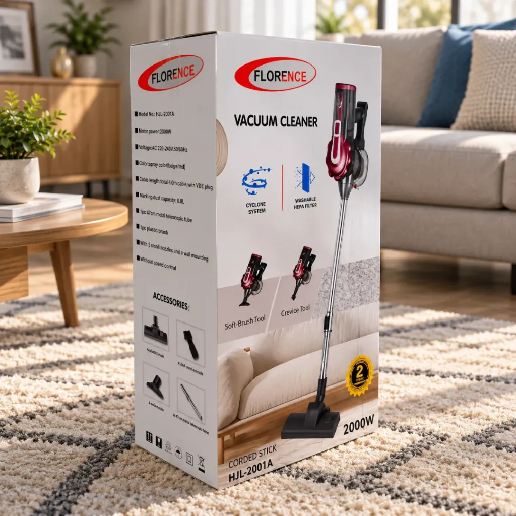 Aspirateur Balai Electrique Florence 2000W- Rouge Bordeaux (4).webp
