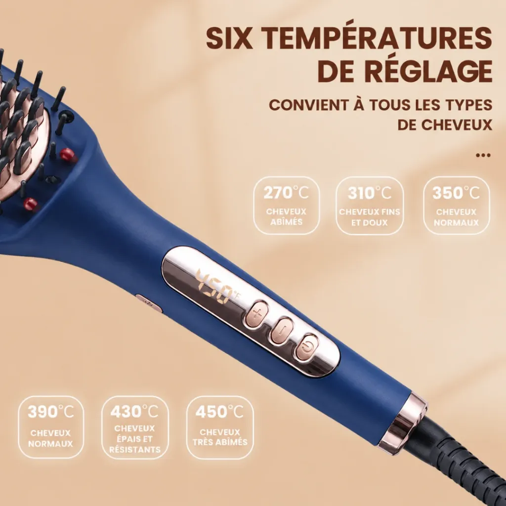 Brosse Coiffante DSP – 60W – 232°C – Bleu (5).webp