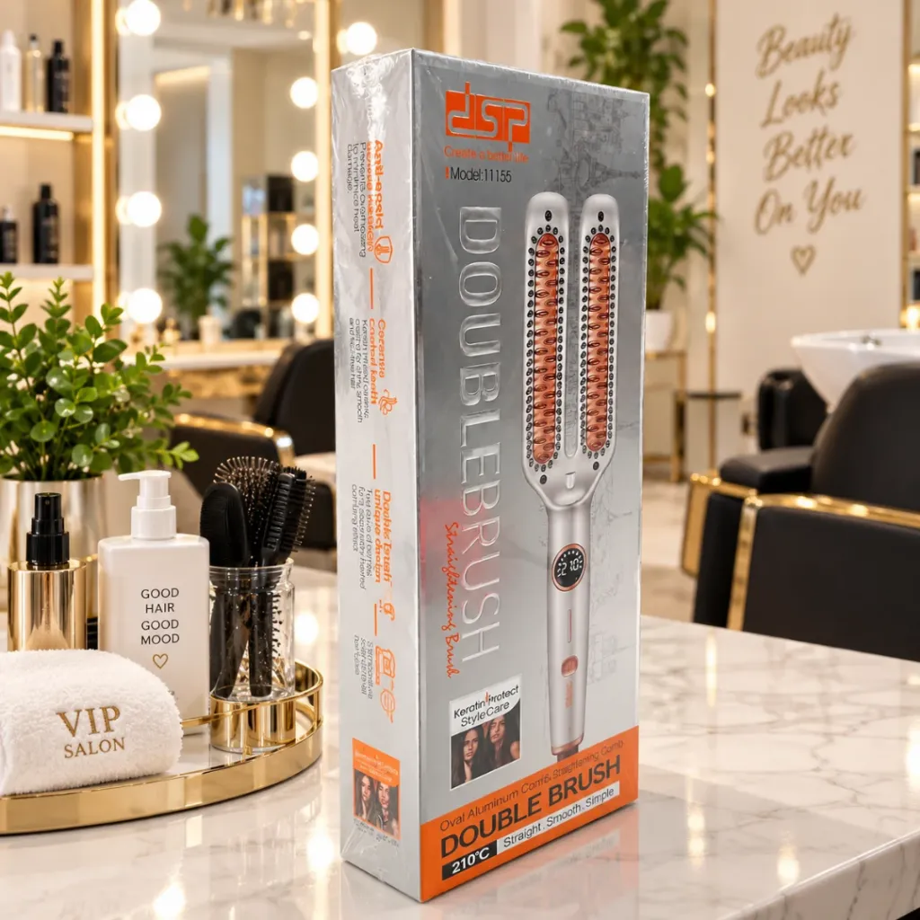 Brosse Lissante Double DSP – 65W – 210°C Gris (5).webp