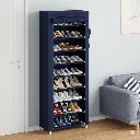 [YL-8102-10-B] Armoire Chaussures Mobile à 9 niveaux - Bleu - 58x30x158.webp