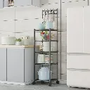 [6620] Etager De Rangement Mobile à 5 Niveaux avec Crochets.webp