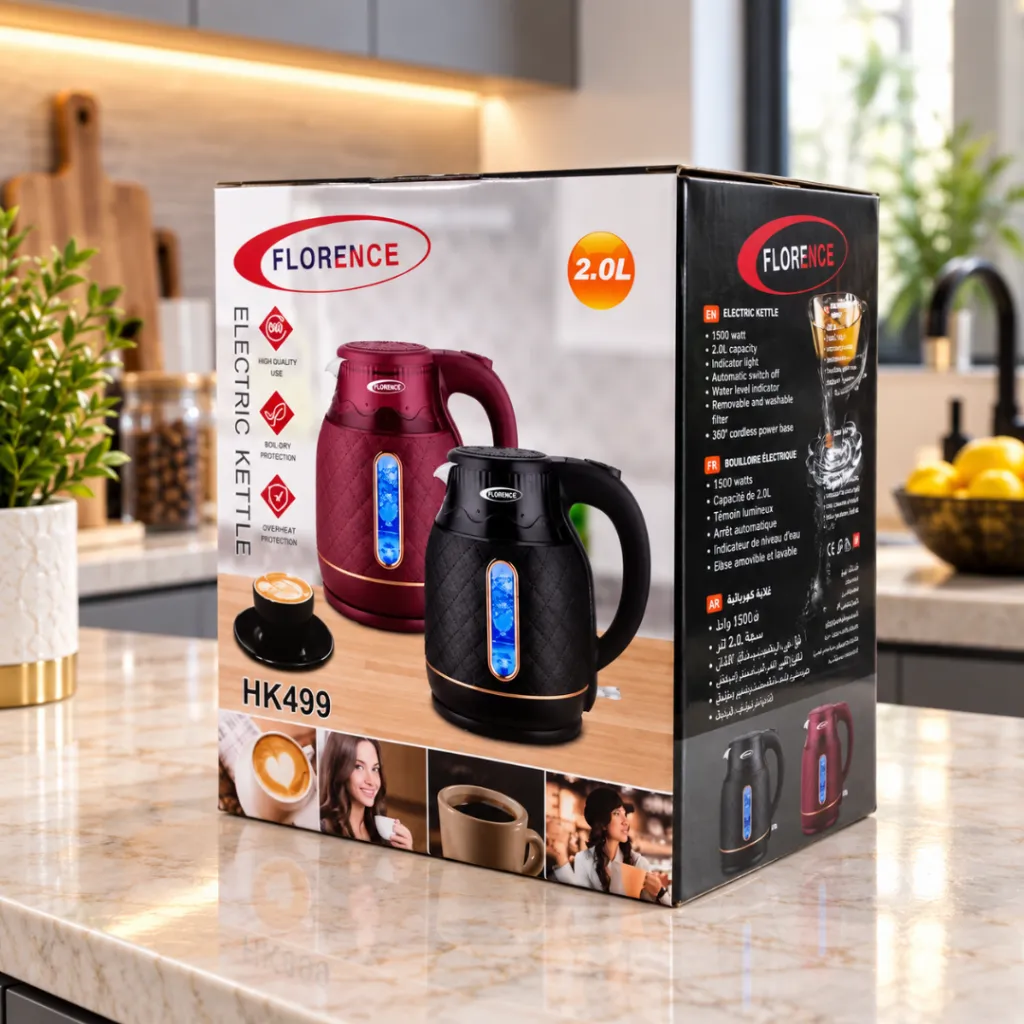 Bouilloire Electrique Florence 2L- 1500W - Noir (2).webp