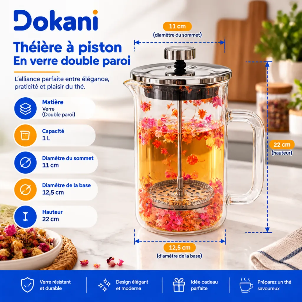 Théière A Piston En Verre Double Paroi 1L- Rouge (2).webp