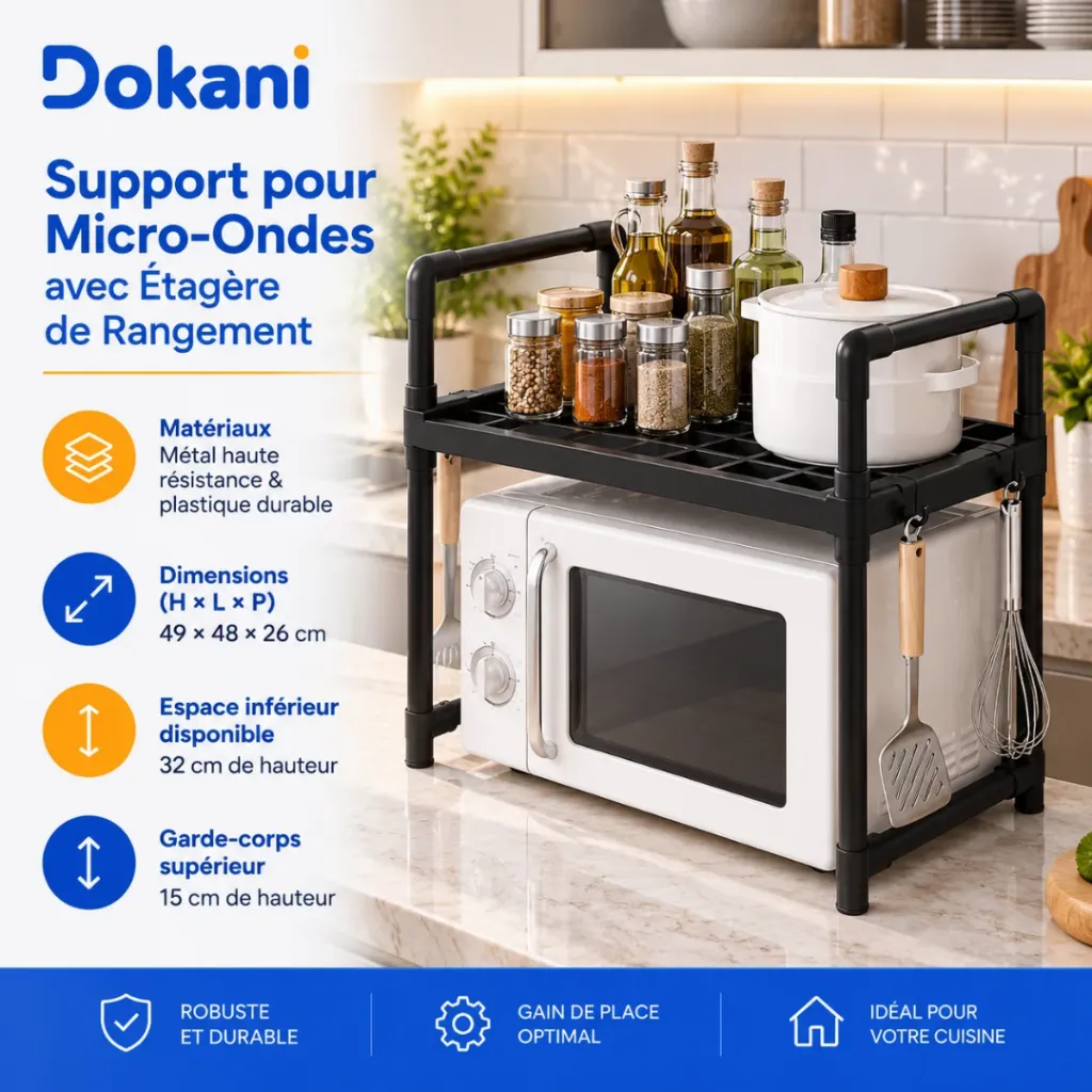 Support Pour Micro-Ondes Avec Etagères Rangement (3).webp