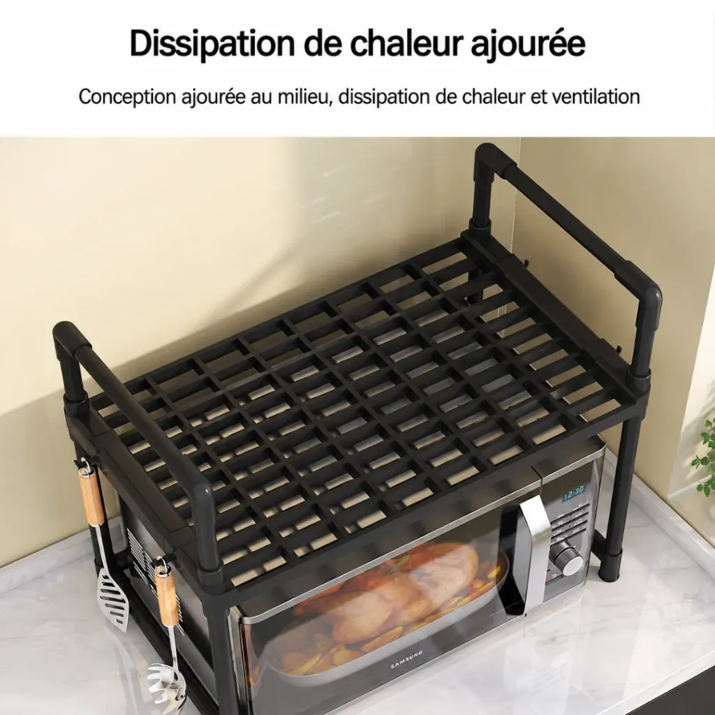 Support Pour Micro-Ondes Avec Etagères Rangement (4).webp