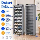 Meuble A Chaussures- 9 Etagères - Gris - 58 x 30 x 158 cm.webp