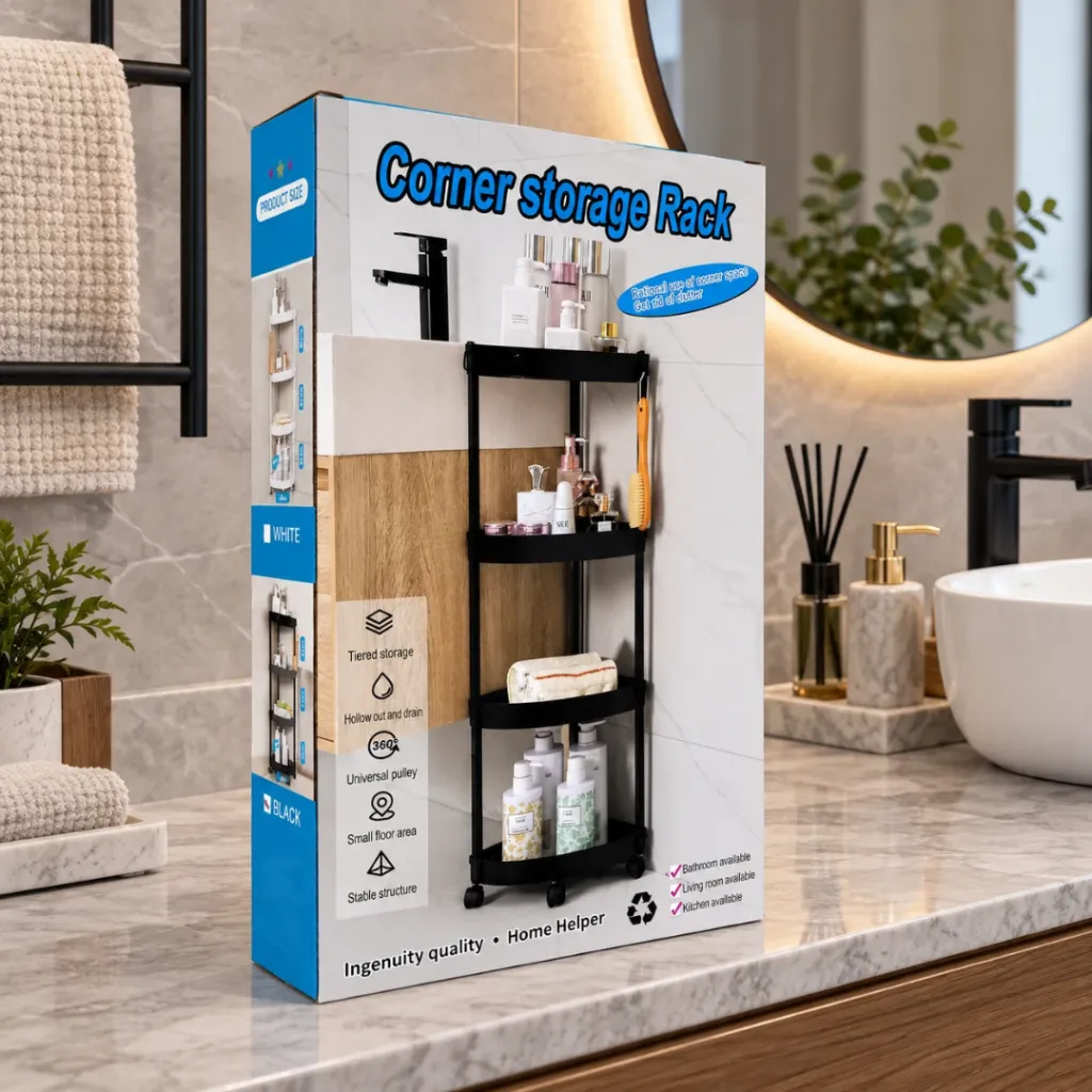 Etagère D'angle Pour Salle De Bain- Noir (3).webp