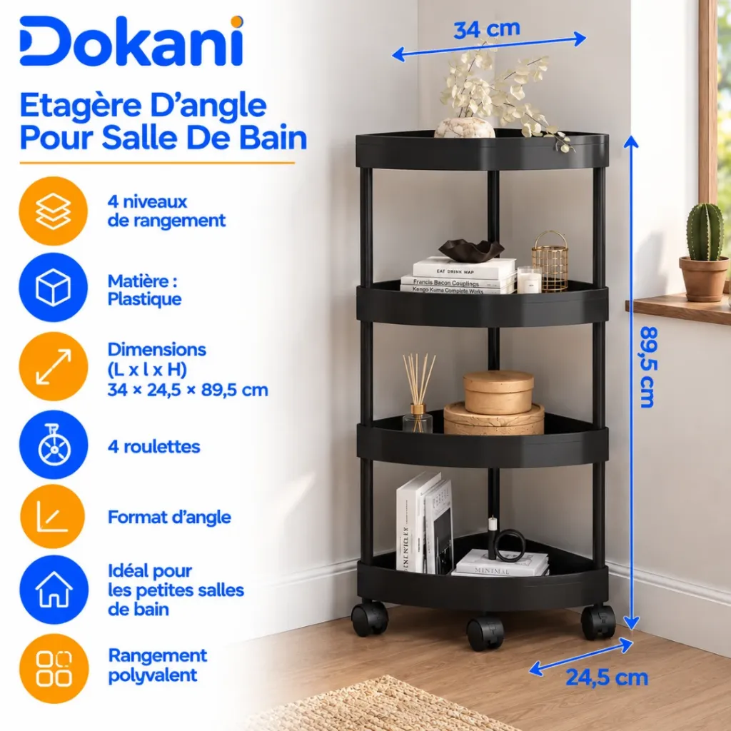 Etagère D'angle Pour Salle De Bain- Noir (2).webp