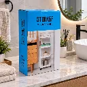 Etagère D'angle Pour Salle De Bain- Blanc (5).webp