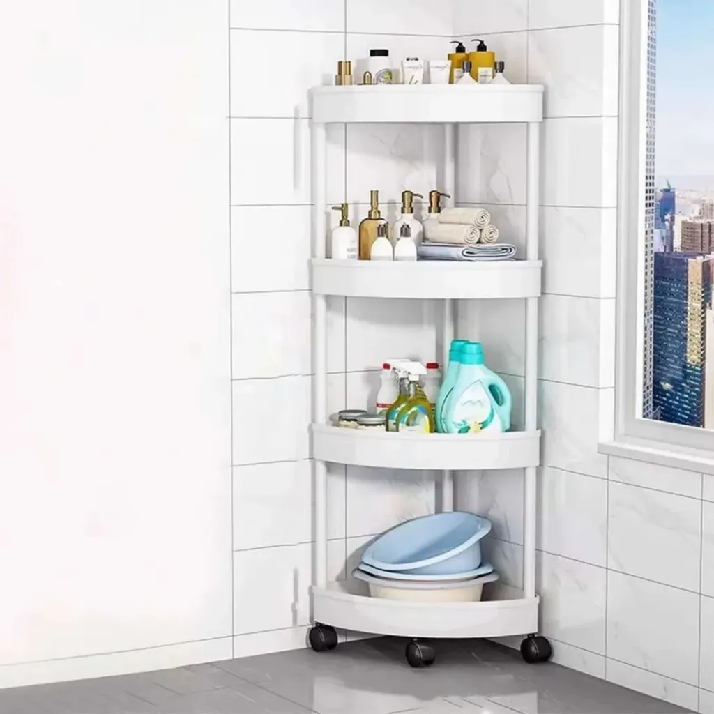 Etagère D'angle Pour Salle De Bain- Blanc (4).webp