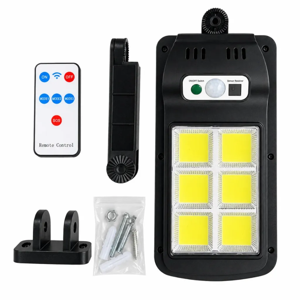 Lampe Solaire LED Avec Télécommande et Détecteur De Mouvement (7).webp