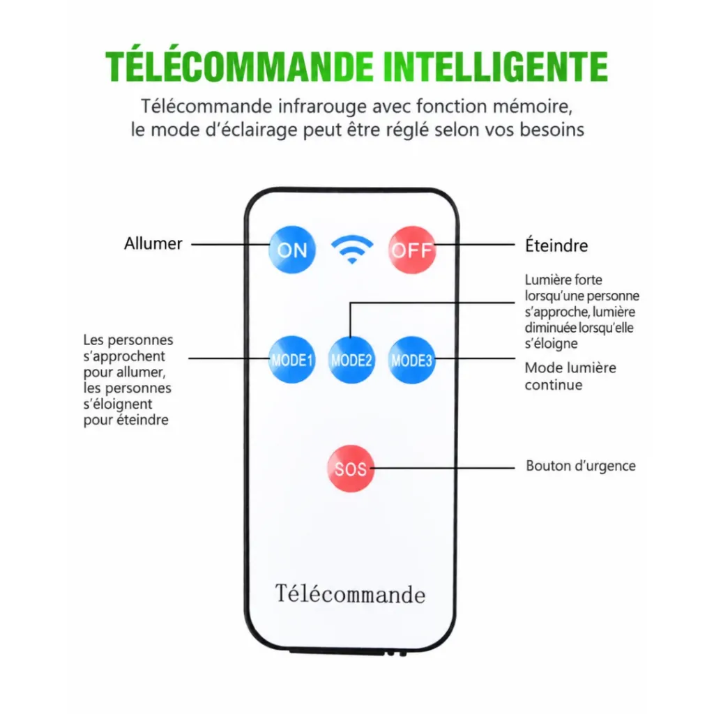 Lampe Solaire LED Avec Télécommande et Détecteur De Mouvement (4).webp