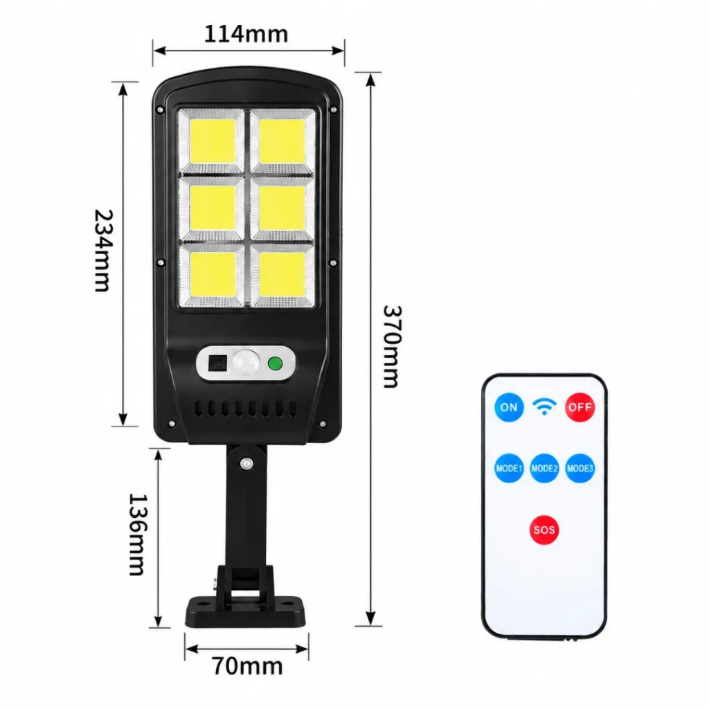 Lampe Solaire LED Avec Télécommande et Détecteur De Mouvement (5).webp