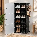 Porte-Chaussures En Plastique-8 Etagères- Noir (3).webp