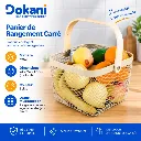 Panier de Rangement Carré en Métal-Beige.webp