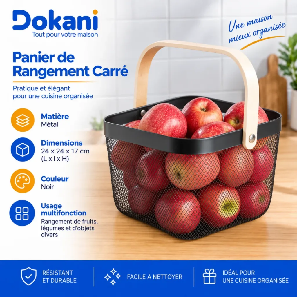 Panier de Rangement Carré en Métal-Noir (2).webp