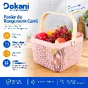 Panier de Rangement Carré en Métal Rose (2).webp