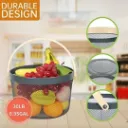 Panier de Rangement Rond en Métal-Beige (2).webp