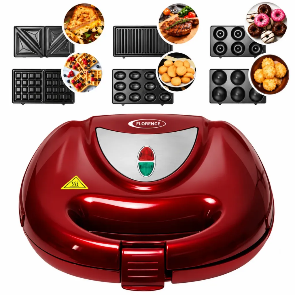Appareil De Cuisson 6en1 Florence 1500W - Rouge (5).webp