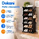 Porte-Chaussures En Plastique-6 Etagères- Noir