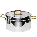 Marmite Vivaldi Rosso en Inox 1810 - 26 cm - Argent (1).webp