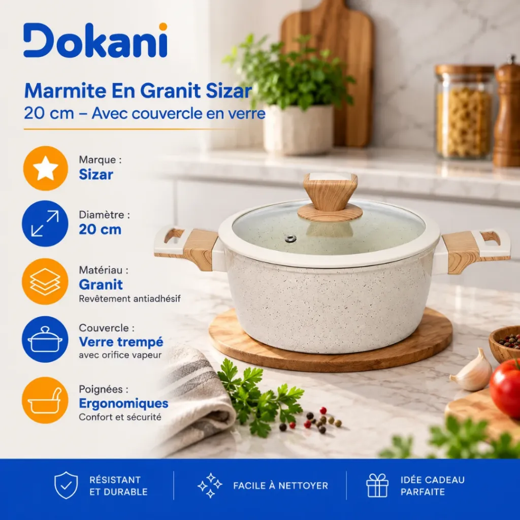 Marmite En Granit Sizar 20 cm - Beige (2).webp