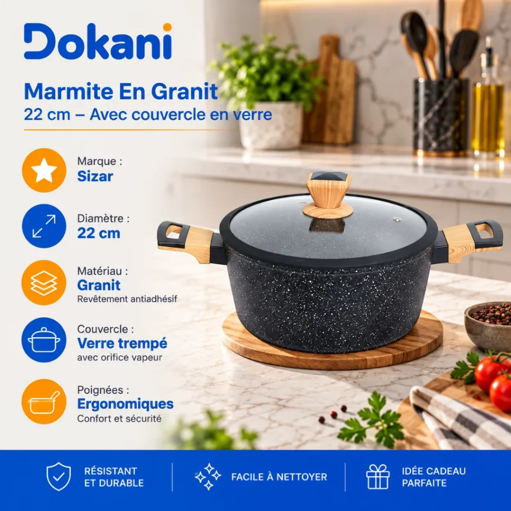 Marmite En Granit Sizar 22 cm - Noir (2).webp