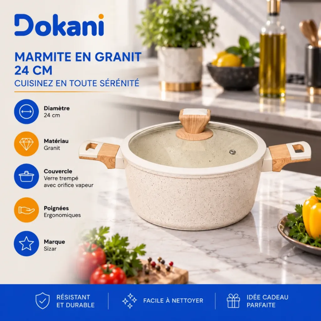 Marmite En Granit Sizar 24 cm - Beige (2).webp