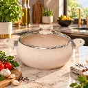 Marmite En Granit Lines 26 cm 4,8L- Beige (2).webp