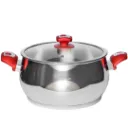 Marmite Vivaldi Tombo 26 cm Inox 1810 Rouge (1).webp