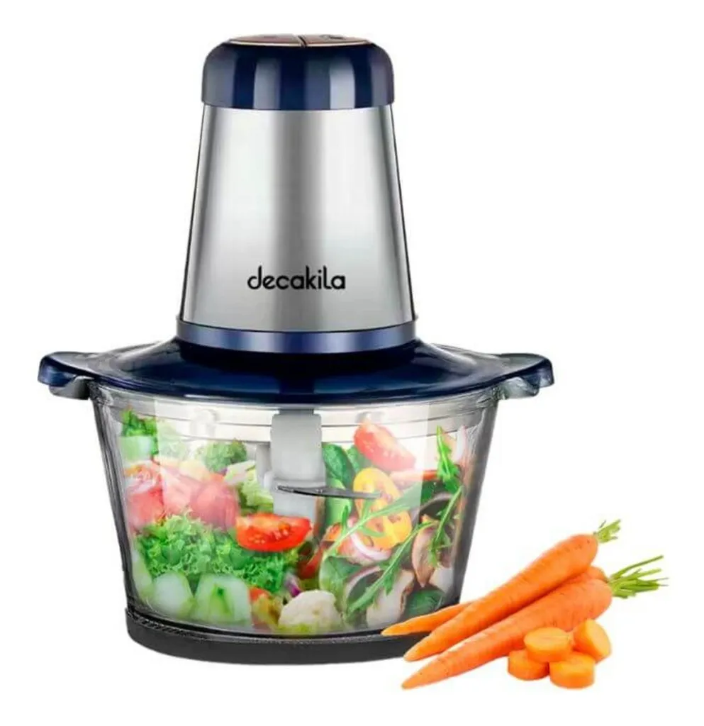 [KEMG011B] Decakila Hachoir électrique En Verre Bleu 300W - 2L.webp