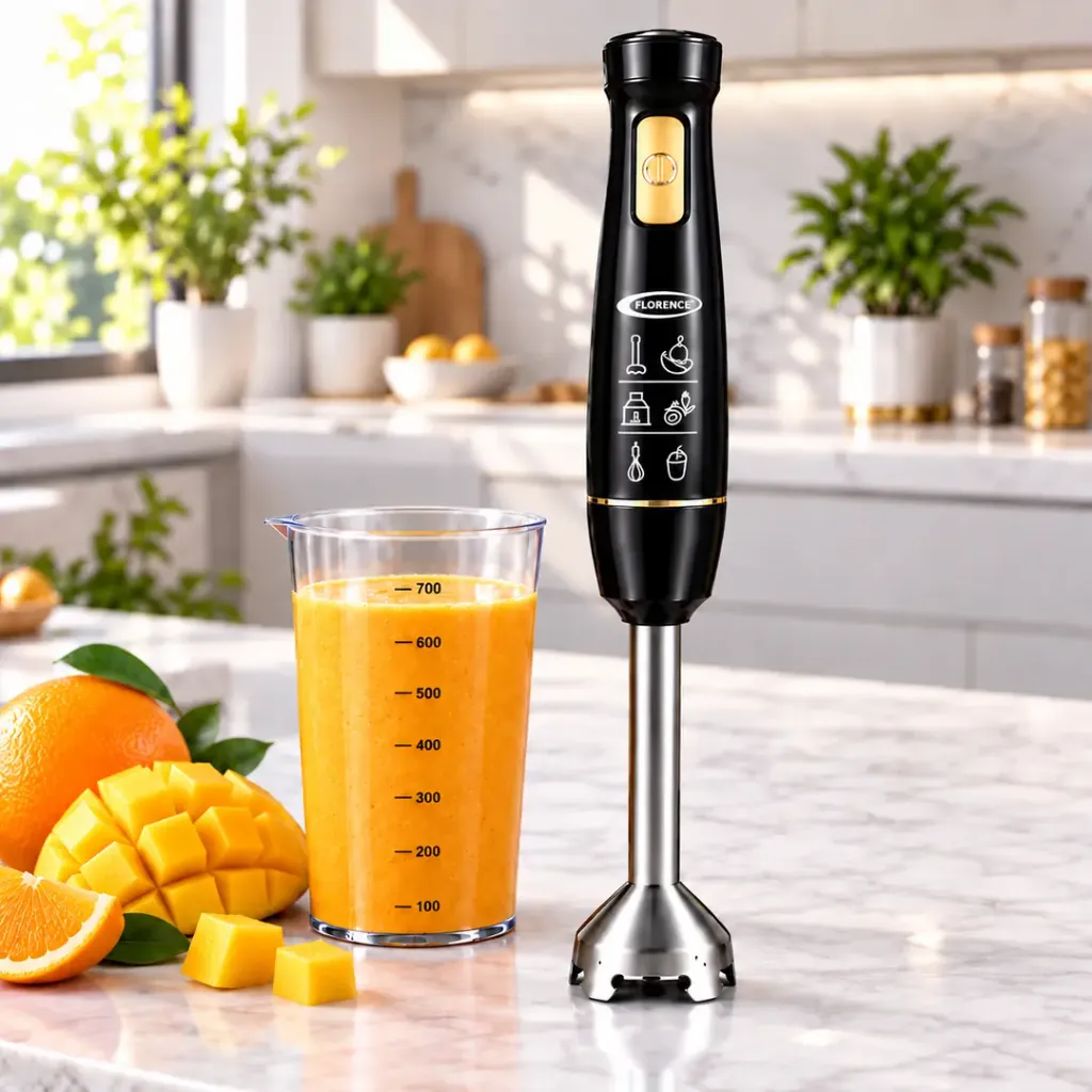 Mixeur Plongeant 5 en 1 Florence 600W Noir