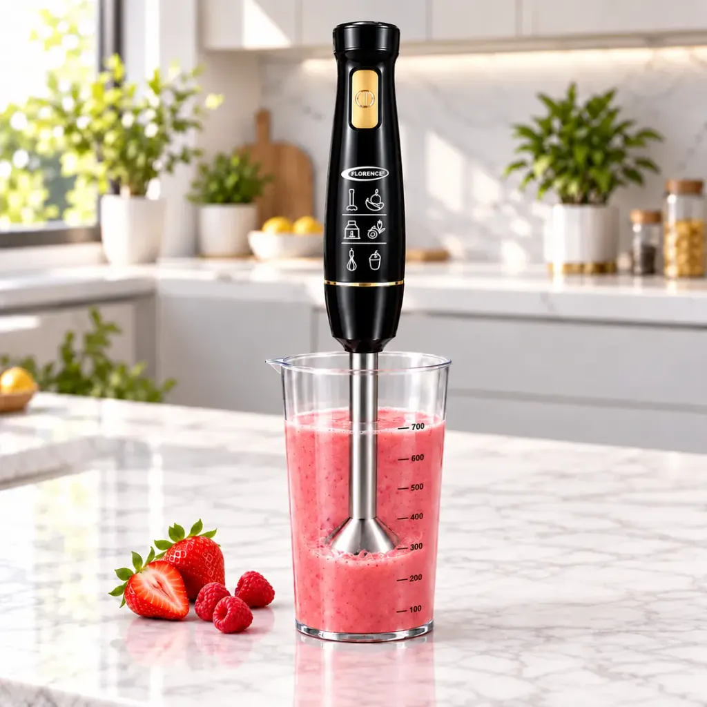Mixeur Plongeant 5 en 1 Florence 600W Noir
