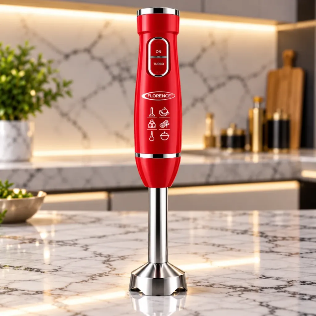 Mixeur Plongeant 5 en 1 Florence- 600W- Rouge (5).webp