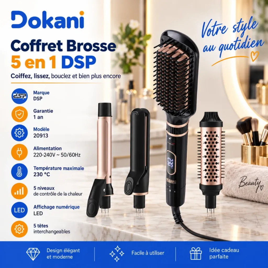 Coffret Brosse Coiffante 5 en 1 DSP- 230°C (2).webp
