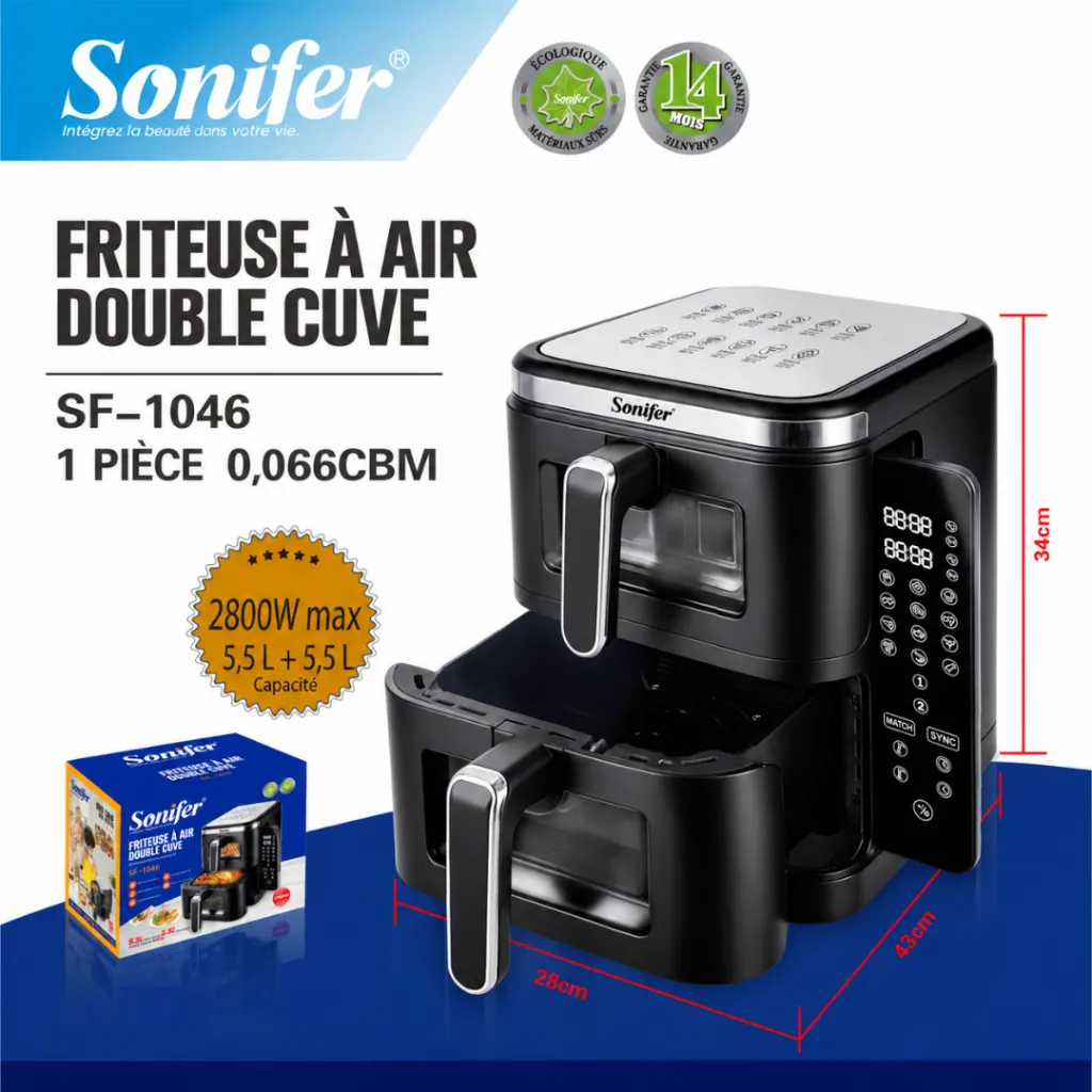 AirFryer Double Paniers Sonifer 11L - 2800W (3).webp