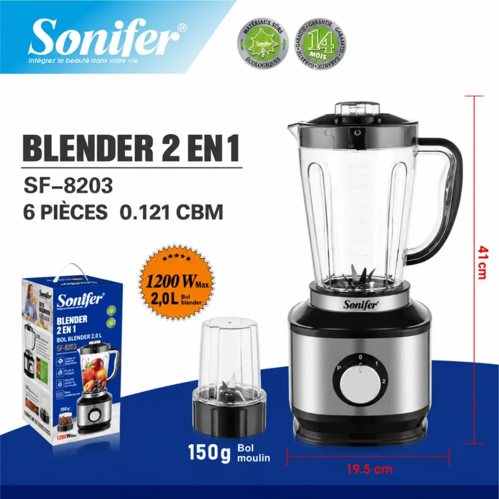 Blender En Verre 2 EN 1 Sonifer - 1200 W - 2 L (1).webp